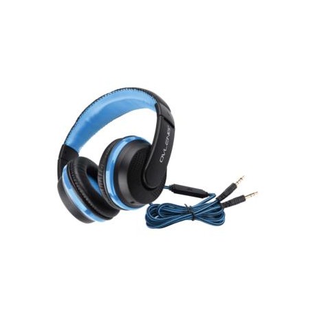 Cuffia stereo con microfono blu