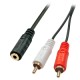 Cavo jack f 3,5 a 2 rca m