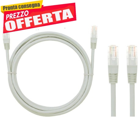 Connettore PATCHCORD UTP 3.0m grigio