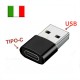 ADATTATORE DA USB M A TYPE-C F NERO