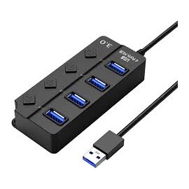 HUB USB 3.0  -   4 porte con interruttori