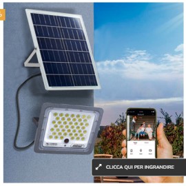 TELECAMERA Ip + faro solare 300w