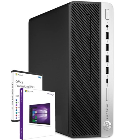 HP ProDesk 600 G3 SFF Computer Intel i5-7400T Ram 8GB SSD 240GB Win 10 Pro Office 2021  Refurbished grado A